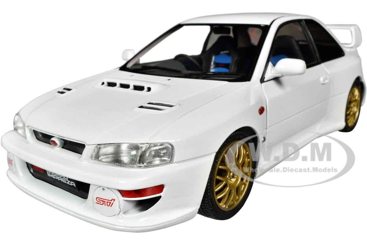 1998 SUBARU IMPREZA 22B RHD PURE WHITE 1/18 DIECAST MODEL CAR BY