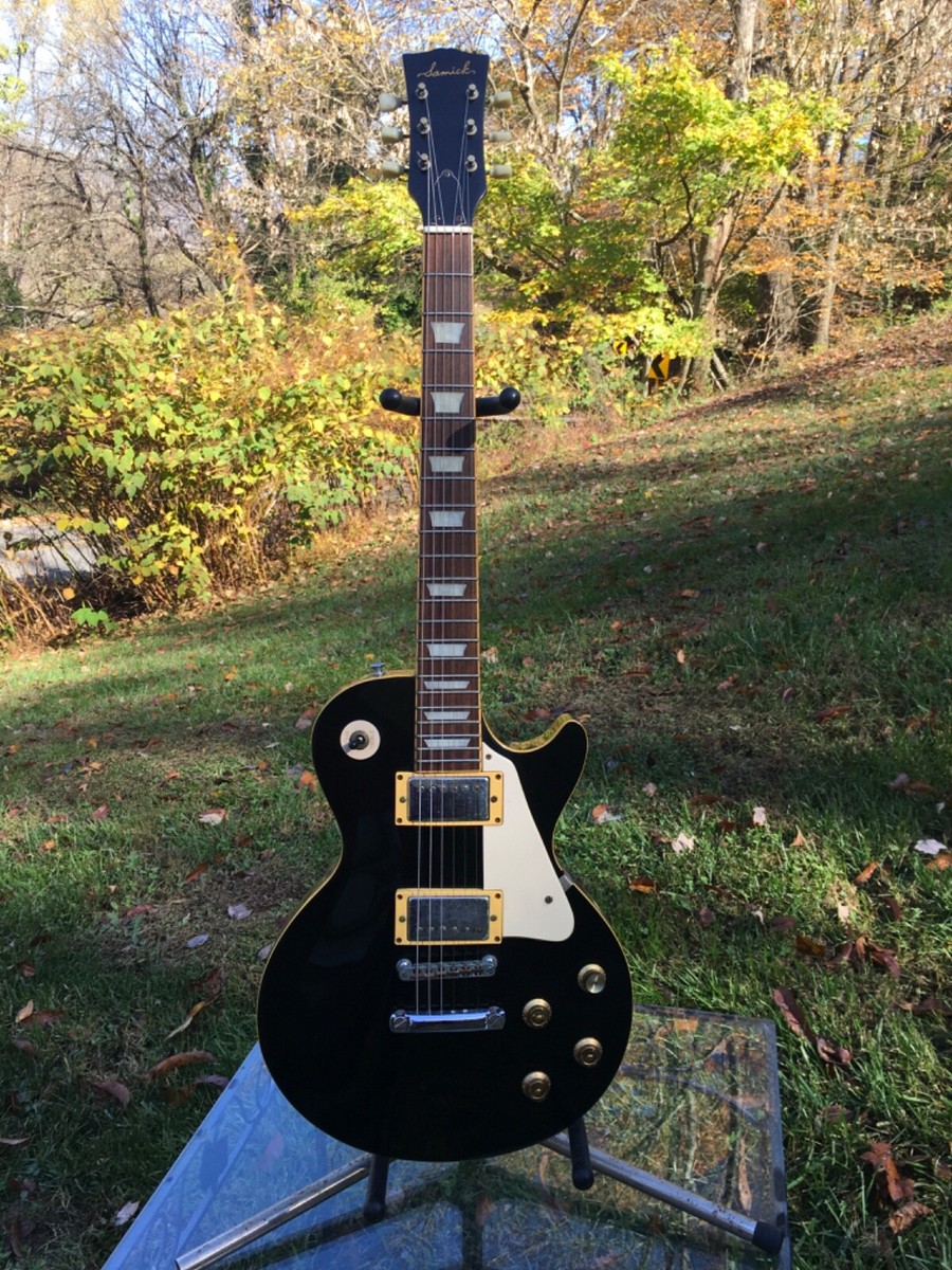 レスポール カスタム エレキギター ブラック 音出し確認済み samick