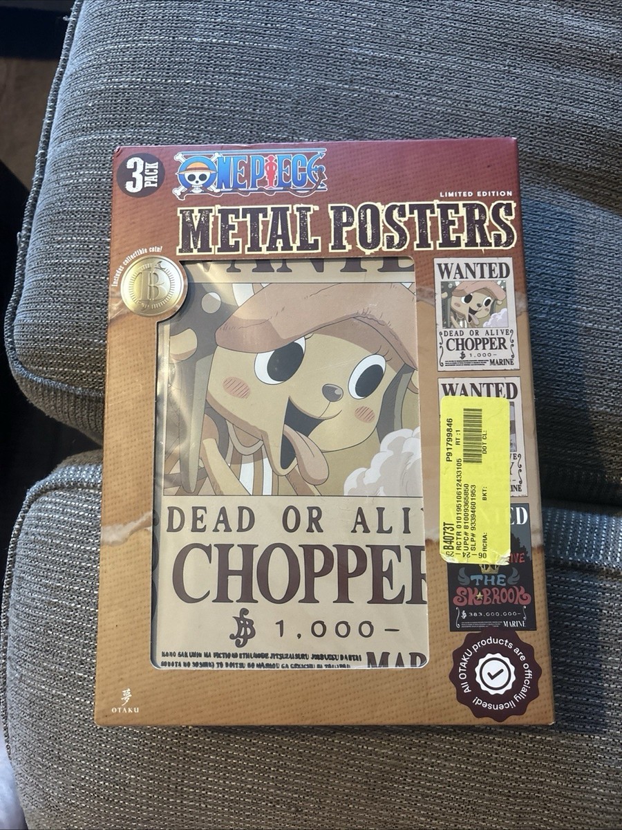One Piece Limited Edition Metal Wanted Posters (3-Pack)–Chopper