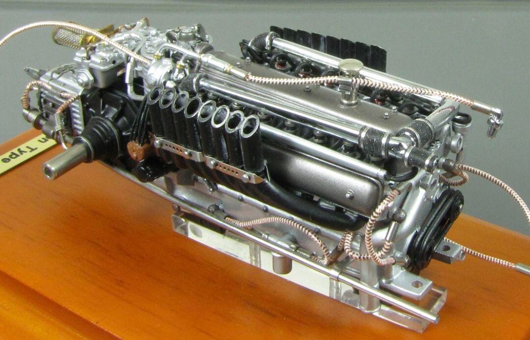 Super Rare CMC Auto Union Type C 16-Cylinder V-Engine Model 1/18