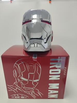 Iron Man MK5 Helmet Mask Full Silver - Voice Activated - 2024