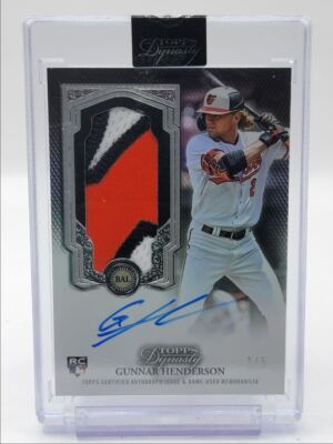 GUNNAR HENDERSON 2023 TOPPS DYNASTY RPA ROOKIE PATCH SILVER RC