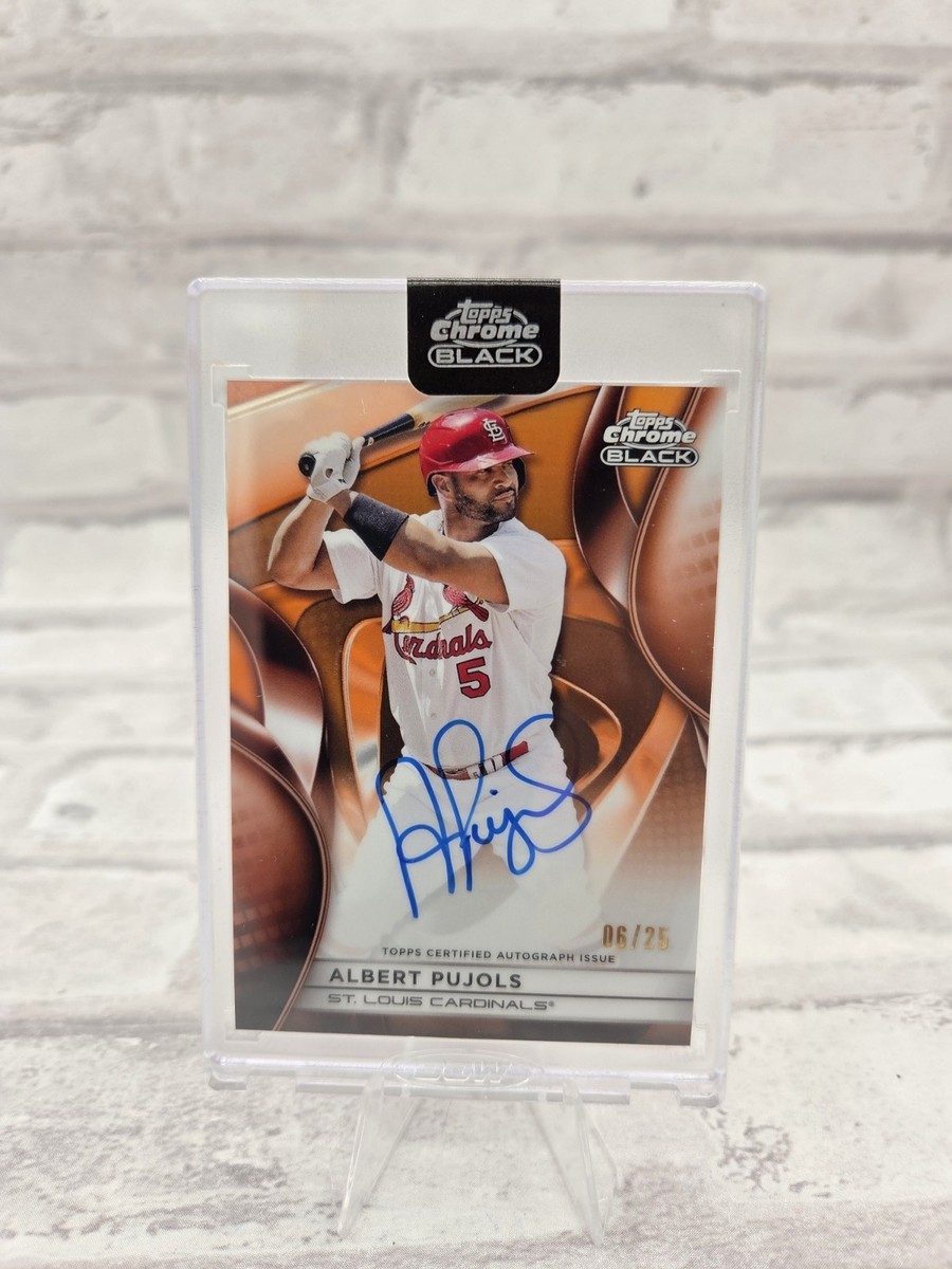 Albert Pujols 2025 Topps Black Chrome 6/25 Auto | eBay