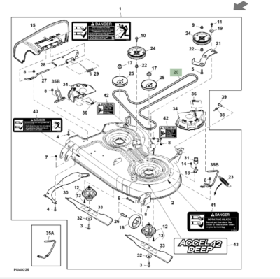 Genuine John Deere Z335E Zero Turn Mower Belt GX25628 | eBay
