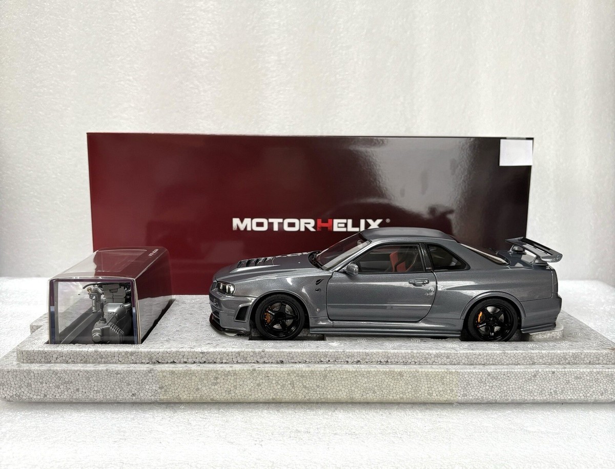 1/18 MotorHelix Nissan Skyline R34 GT-R Nismo Z-tune Gun Metallic