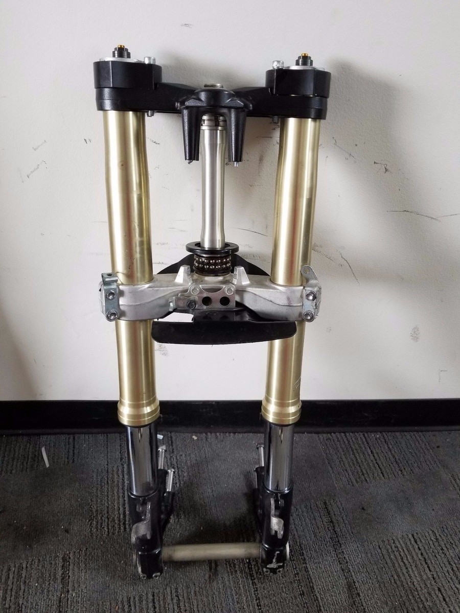 06-11 KAWASAKI NINJA ZX14 FRONT END FORKS TUBES UPPER LOWER TREE