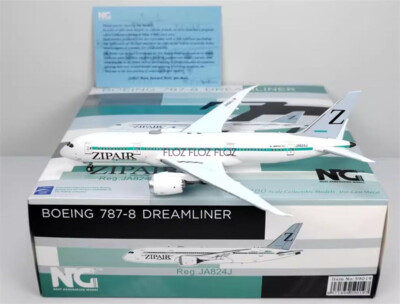 NG Models ZIPAIR Tokyo for Boeing B787-8 DREAMLINER JA824J 1:400