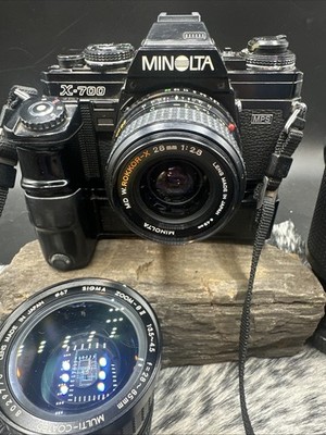 MINOLTA X-700 Black film camera 50mm F1.4 From JAPAN w/ Motor