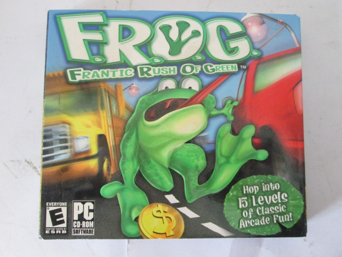 FROG Arcade Video PC CD-ROM Game Frantic Rush of Green (2004