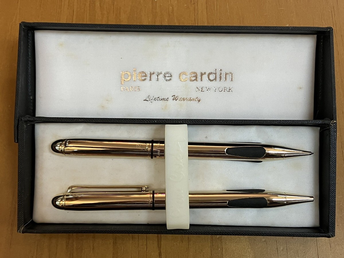 Pierre Cardin Ballpoint Pen & Pencil Set Gold Tone | eBay