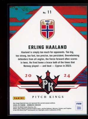 2024-25 Donruss Soccer #11 Erling Haaland Pitch Kings | eBay