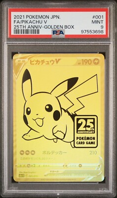 PSA 9 Pikachu V 001/015 25th Anniversary Golden Box Promo Pokemon