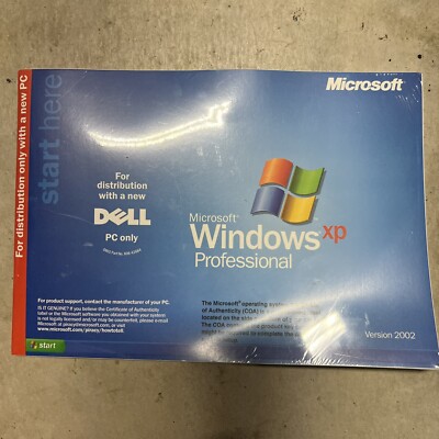 Microsoft Windows XP Professional Version 2002 SEALED NO PRODUCT