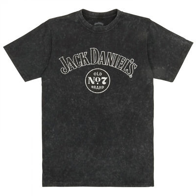 Jack Daniel's Old No.7 Mineral Wash Front and Back Print T-Shirt