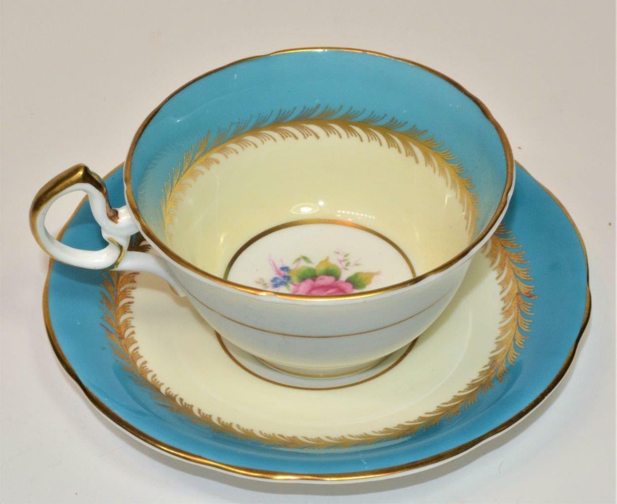 22 【磁器】AYNSLEY AYNSLEY English violet 陶器 AYNSLEY English