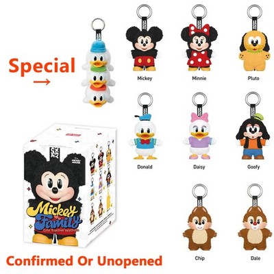 Authentic POPMART Mickey Family Cute Together Keychain Doll
