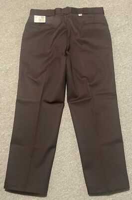 Vintage 80s Mens 42x32 Dickies 874 Brown Work Pants USA Made NOS