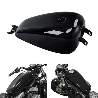 Vivid Black Fuel Gas Tank Carb Carbureted Fit For Harley Sportster