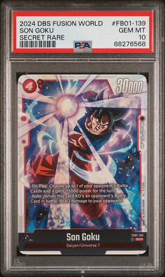 PSA 10 Dragon Ball Super Fusion World Son Goku SCR FB01-139
