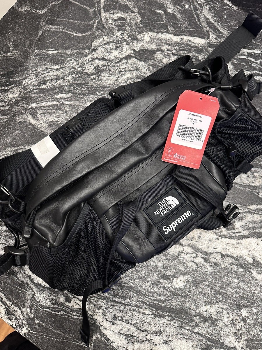 Supreme x The North Face Leather Mountain Waist Bag 'Black' | eBay