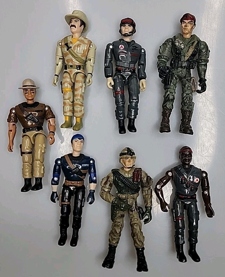 LANARD The Corps Action Figure Lot of 7 Vintage 80s 90s GI Joe