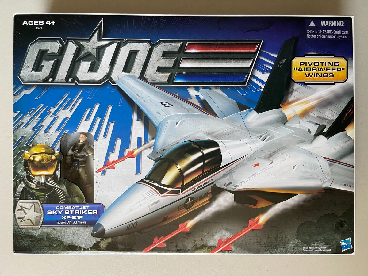 GI Joe 30th Anniversary Combat Jet Skystriker XP-21F & Captain Ace