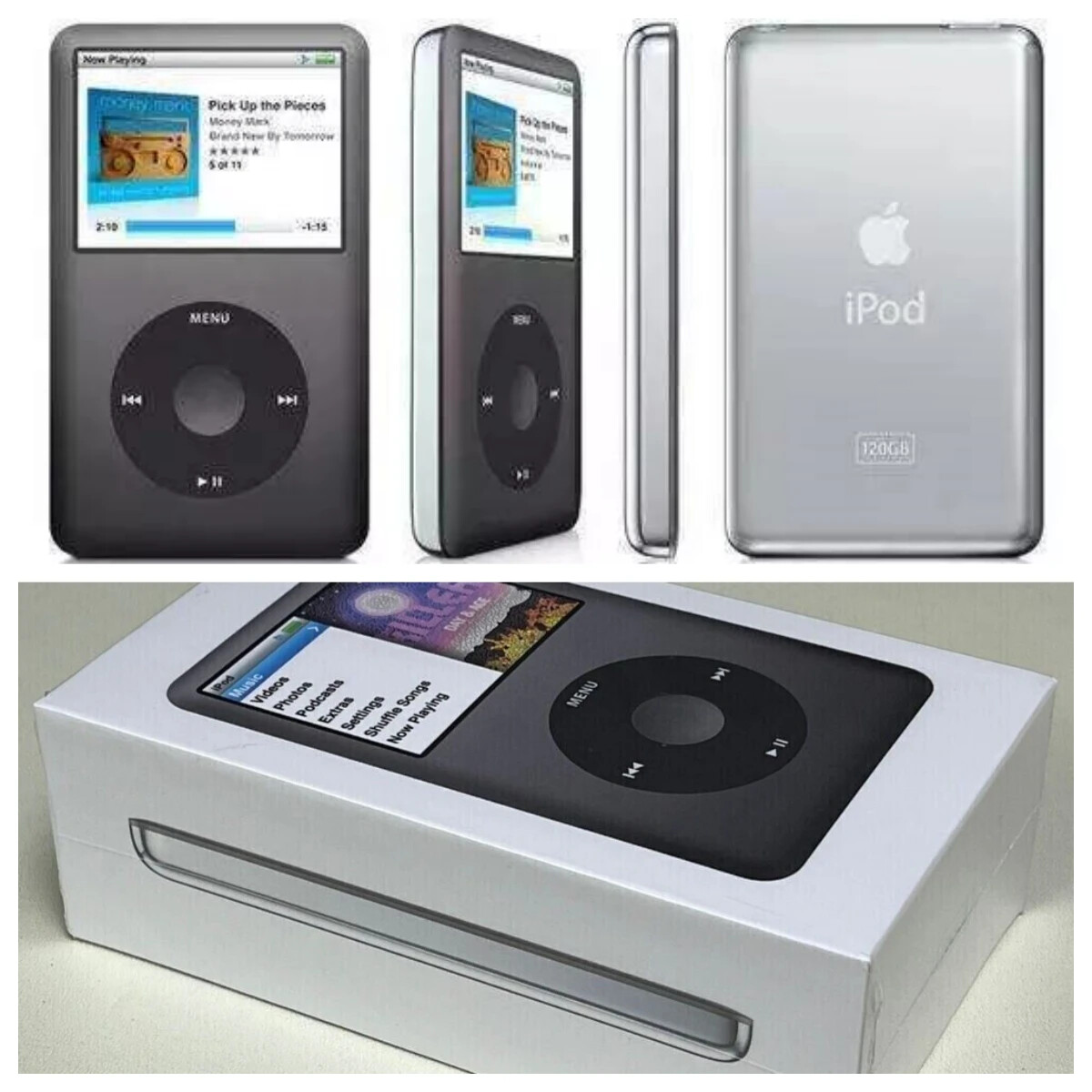 🔥NEW, Apple iPod Classic 6th Generation Black 120GB -Fast