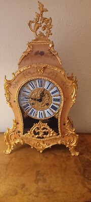 Vintage Franz Hermle/Le Ore Italian 8-Day Mantle Clock with Ting