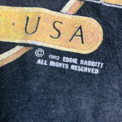 Eddie Rabbitt 1982 T-SHIRT TOUR OF THE USA vintage american