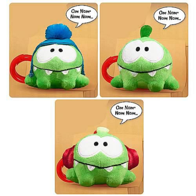 Cut the Rope 3-Inch Talking Plush w/ Backpack Clip..3 Pack! New