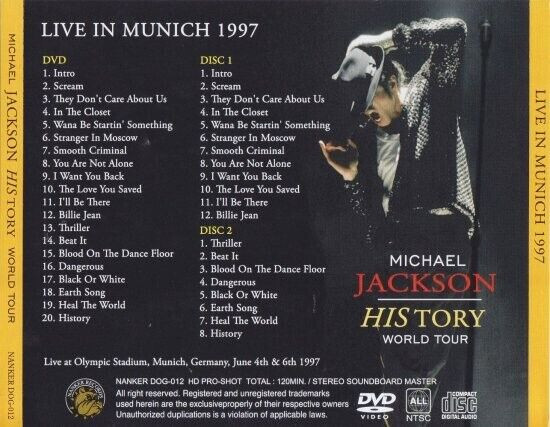 MICHAEL JACKSON / HISTORY WORLD TOUR LIVE IN MUNICH 1997 （1DVD+