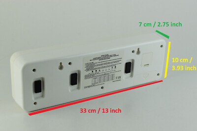 Twemco BQ-38 White Quartz Automatic Calendar Flip Clock in Dutch