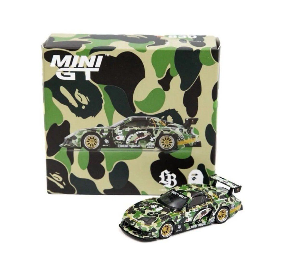 TSMモデル MINI GT 1/64 マツダ RX-7 LBWK BAPE BAPE X LBWK 】MINI GT