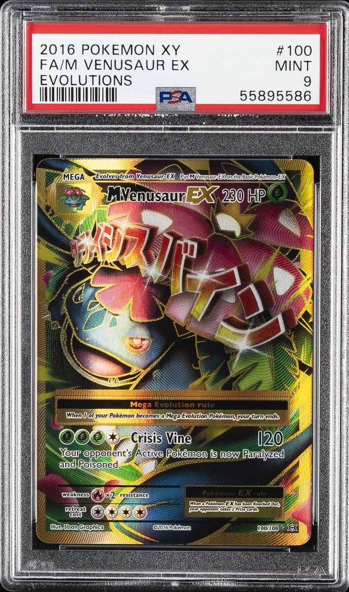 2016 POKEMON XY EVOLUTIONS #100 FULL ART/M VENUSAUR EX PSA 9 | eBay