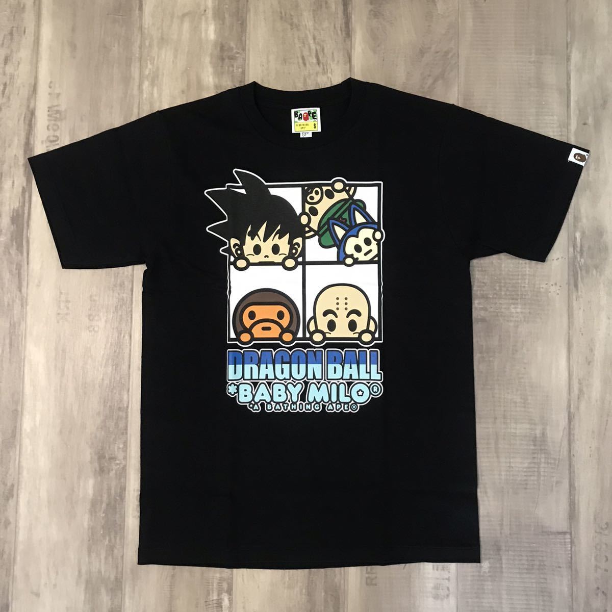 2016 BAPE × Dragon Ball Milo Goku T-shirt Black A Bathing Ape Size