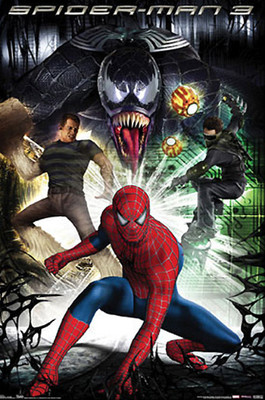2007 MARVEL COMICS SPIDERMAN 3 MOVIE ROGUES VILLAINS 22x34 NEW