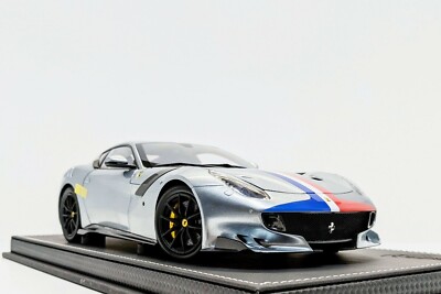 BBR 1:18 Ferrari F12 TDF Tailor Made in Grigio Titanio / French