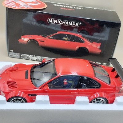 Minichamps 1/18 BMW M3 GTR Street 2001 Diecast 100012101 red | eBay
