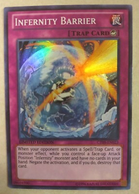 1996 Yu-Gi-Oh! INFERNITY BARRIER [TRAP CARD] Limited Ed. HOLO