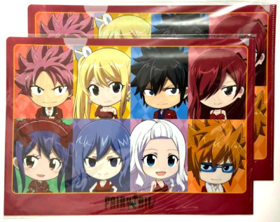 Fairy Tail Memorial Guild Party Clear File x2 Natsu Gray Lucy Erza