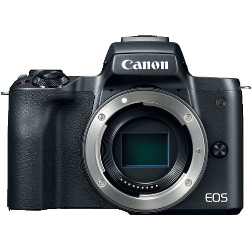 Canon EOS Kiss M digital camera w. ef-M15-45 IS STM Lens Kit black