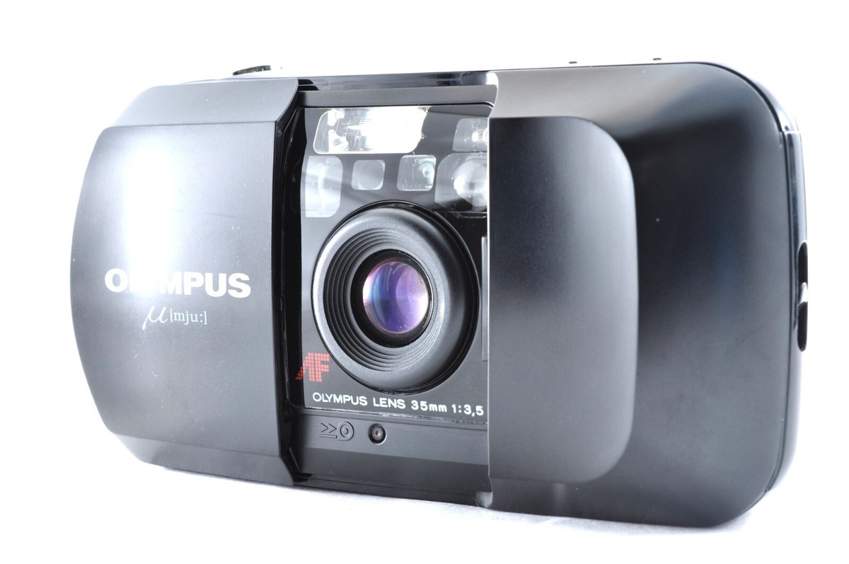 OLYMPUS μ mju Digital Camera 35mm F/3.5 Lens Black Opt MINT From