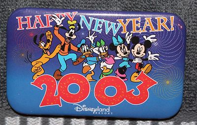 Disney 2003 HappyNewYear ピンバッジ LTD1500 DISNEYLAND HAPPY NEW