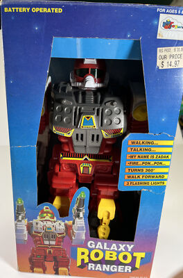 Vintage Battery Operated Galaxy Robot Ranger II 2 Walking Talking