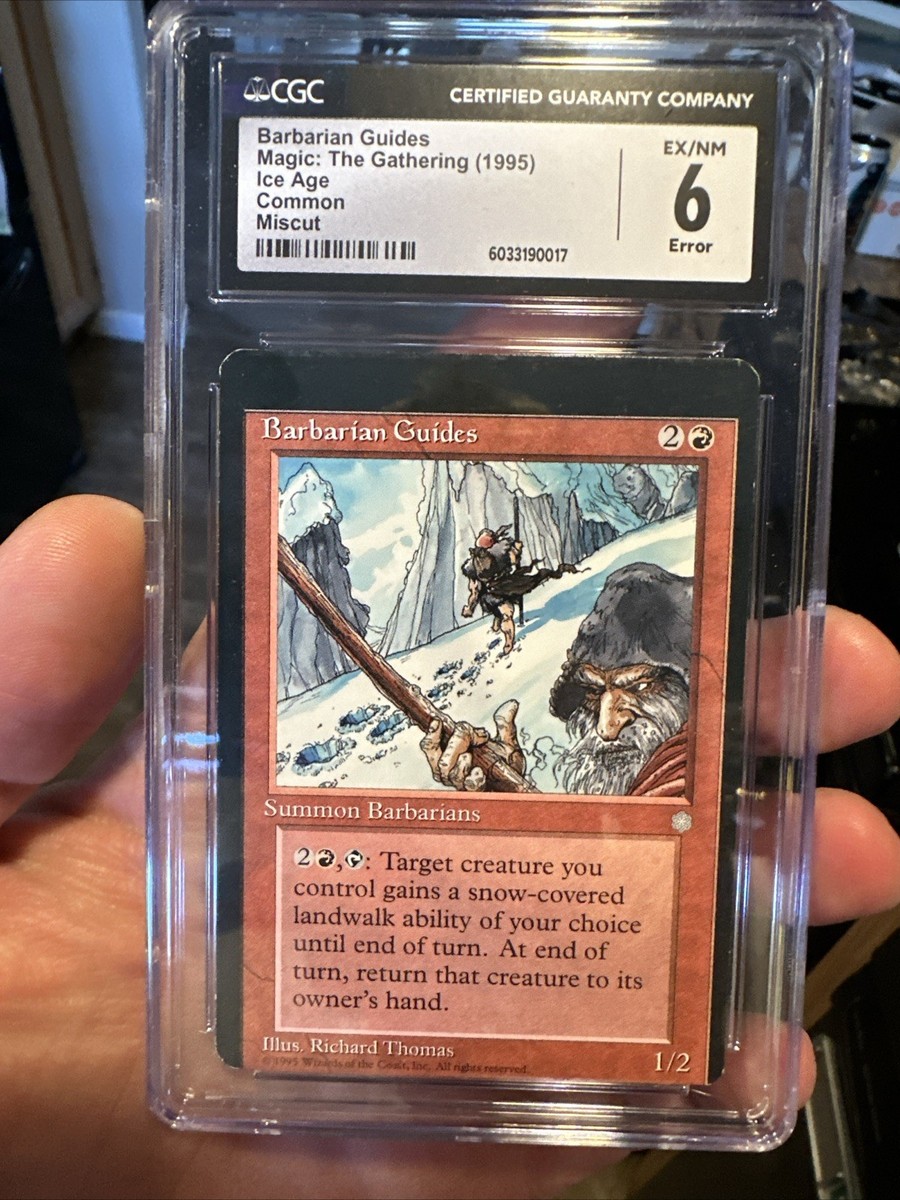 MTG Miscut Error Card Barbarian Guides Summon Ice Age 1995 CGC 6