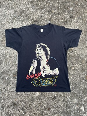 Vintage 1990 Ozzy Osbourne 'Just Say Ozzy' Band T-Shirt Mens S/M