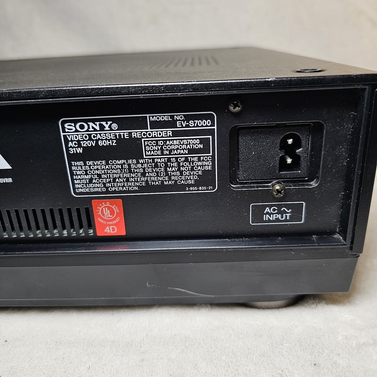 SONY ビデオカセットレコーダー EV-NS7000NTSC | SONY EV SONY ビデオ