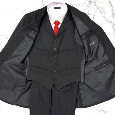 Burberry Black Label 3-Piece Suit Setup 38R Men's Black Used | eBay