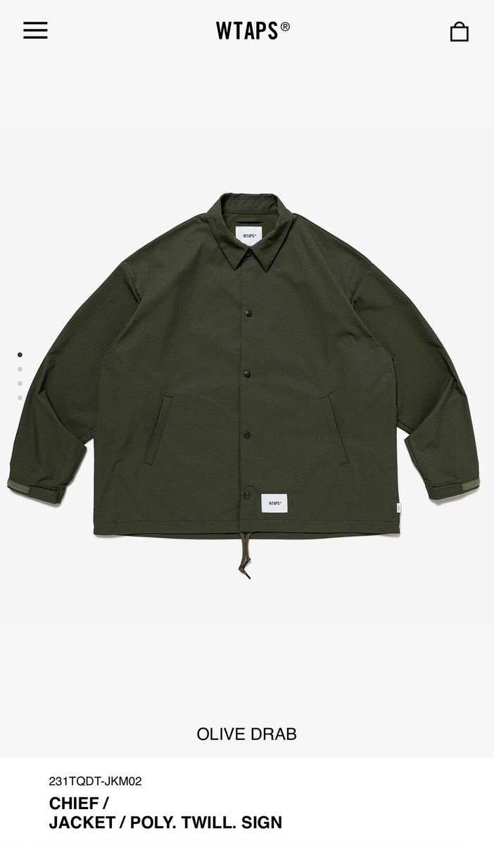 WTAPS CHIEF / JACKET / POLY. TWILL. SIGN | eBay