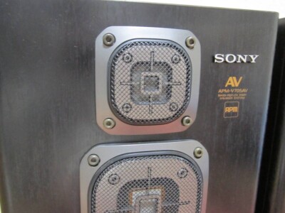 SONY APM-V705AVSpeaker System 2 pairs Pedestal Audio Black Working